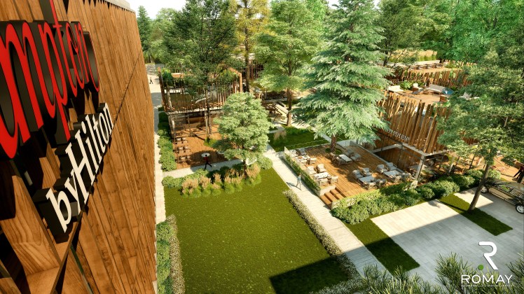 Hampton by Hilton BA Parque Leloir Plaza comercial _render_2