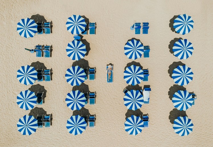 Aerial view of the beach